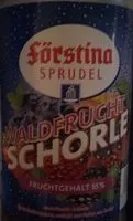 入っている砂糖の量 Waldfrucht schorle