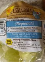 चीनी की मात्रा Eisbergsalat aus Deutschland
