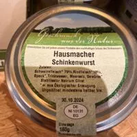 Zuckermenge drin Hausmacher Schinkenwurst 160g
