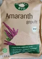 Zuckermenge drin Amaranth gepufft