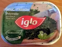 Zuckermenge drin Petersilie streufähig & fein gehackt