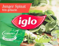 चीनी की मात्रा Junger Spinat