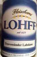 Zucker und Nährstoffe drin Fleischerei lohff