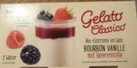 Sokerin määrä sisällä Bio-Eiscreme im Glas Bourbonvanille mit Beerensoße