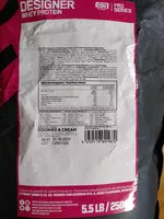 Cantidad de azúcar en Designer Whey Protein
