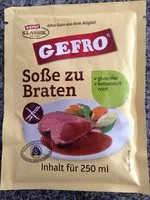 Количество сахара в Soße zu Braten