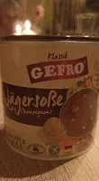 Количество сахара в Jägersoße mit Champignons