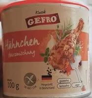 Количество сахара в Hähnchen Würzmischung
