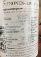 Zucker und Nährstoffe drin Vitamin well ab