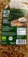 Sokerin määrä sisällä Dinkel Spirelli