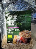 Zuckermenge drin Natur Wert Bio Traube-Nuss-Müsli