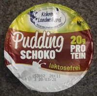 Zucker und Nährstoffe drin Pudding schoko