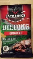 Quantité de sucre dans Biltong