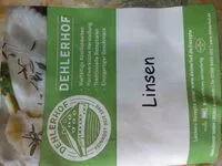 Zuckermenge drin Linsen (gekocht)