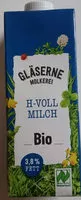 İçindeki şeker miktarı Weidemilch (Vollmilch) 3,8 %, haltbar (Bio)