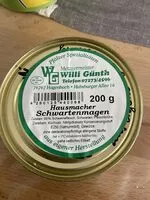 Zucker und Nährstoffe drin Willi gunth