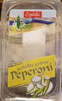 चीनी की मात्रा gefüllte grüne Peperoni