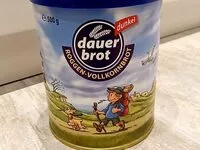 Gula dan nutrisi di dalamnya Dauerbrot