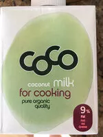 Suhkru kogus sees Bio Coco coconut milk for cooking pure