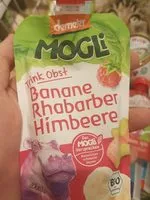 Sokerin määrä sisällä Banane Rhabarber Himbeere
