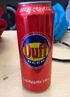 Sugar and nutrients in Duff beer