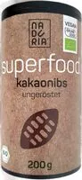Suhkru kogus sees Kakaonibs ungeröstet
