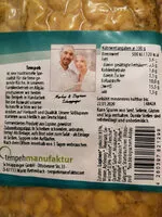Sokerin määrä sisällä Tempeh Milde Hilde