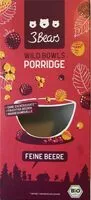 Sokerin määrä sisällä Wild Bowls Porridge Feine Beere