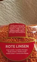 Quantité de sucre dans Lentilles rouges
