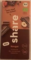 Sokerin määrä sisällä Nougat Edelbitter