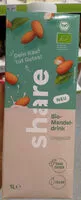 Quantité de sucre dans Bio-Mandeldrink ungesüßt