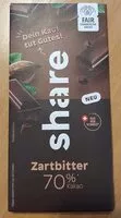 Sokerin määrä sisällä Schokolade Zartbitter 70%