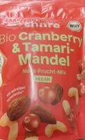 Sokerin määrä sisällä Bio Cranberry & Tamari-Mandel