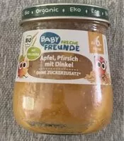 चीनी की मात्रा Apfel, Pfirsich mit Dinkel