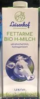 Zuckermenge drin Fettarme Bio H-Milch 1,5%