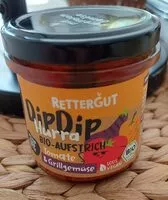 Suhkru kogus sees DipDip Hurra Bio-Aufstrich Tomate & Grillgemüse
