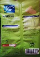 Quantité de sucre dans Mandeln blanchiert