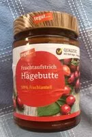 入っている砂糖の量 Fruchtaufstrich Hagebutte