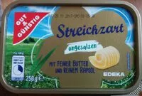 Amount of sugar in Streichzart ungesalzen