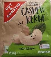 चीनी की मात्रा Cashewkerne