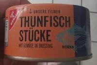 चीनी की मात्रा Thunfisch Stücke mit Gemüse
