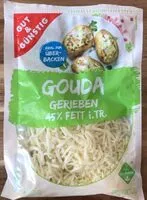 Jumlah gula yang masuk Käse-Gouda Gerieben 45%Fett i. TR.