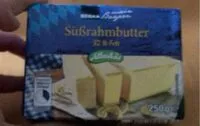 Quantité de sucre dans Butter  Süßrahm