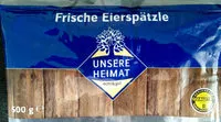 Zuckermenge drin Unsere Heimat Frische Eierspätzle