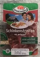 Zuckermenge drin Schinkenstreifen, Roh, Geräuchert