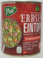 İçindeki şeker miktarı Erbsen Eintopf
