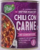 İçindeki şeker miktarı Chili Con Carne, Mit Schweinefleisch