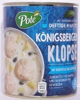 İçindeki şeker miktarı Königsberger Klopse mit Kartoffeln und Kapernsauce