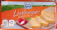 Zuckermenge drin Limburger 40% Fett i. Tr.