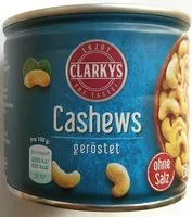 चीनी की मात्रा Cashews geroestet ungesalzen